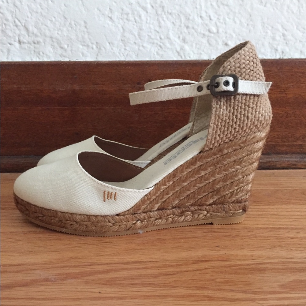Viscata Satuna 3" Wedge Espadrilles Cream EU38/US8